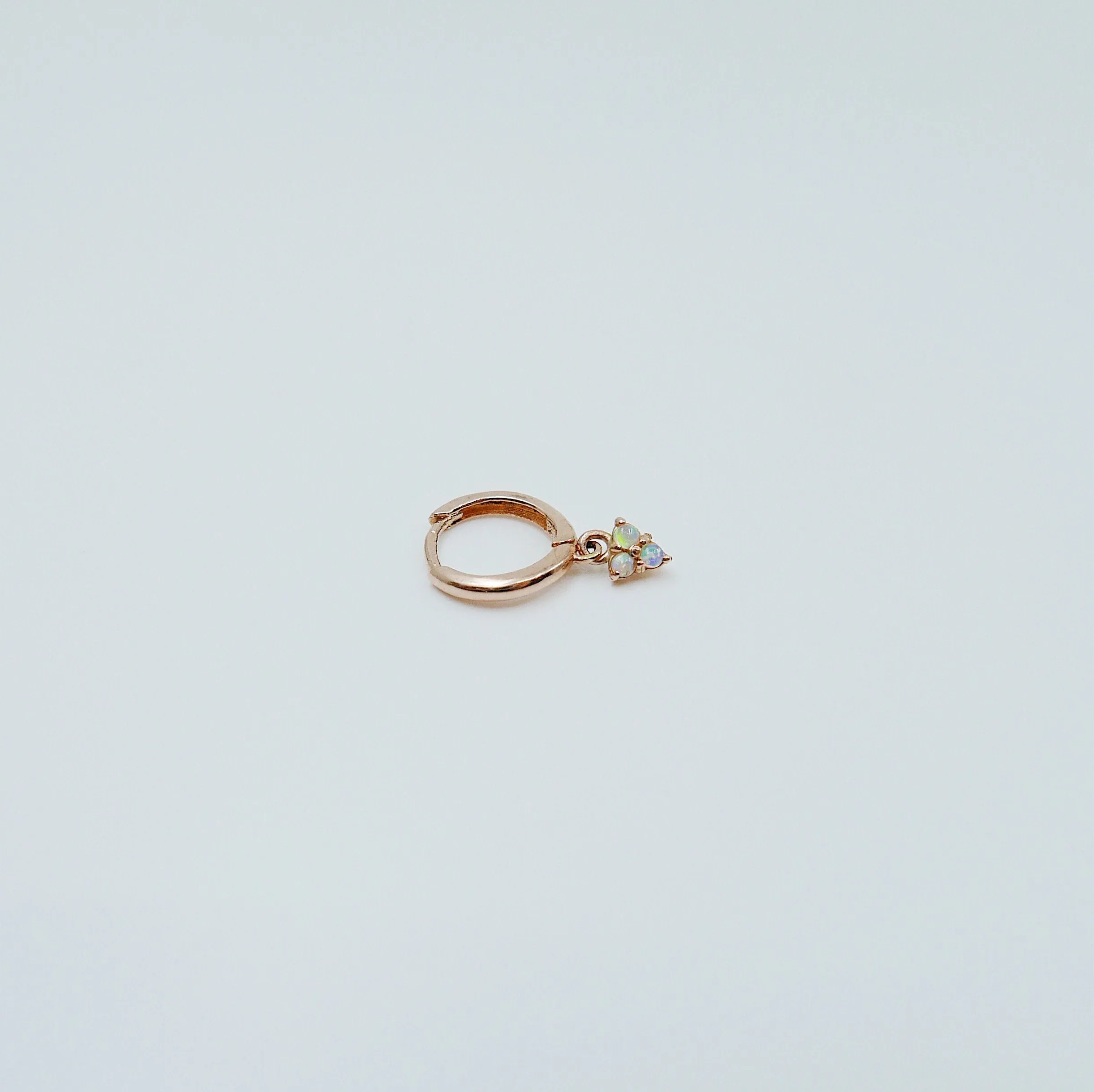 Opal Trinity Charm Hoop