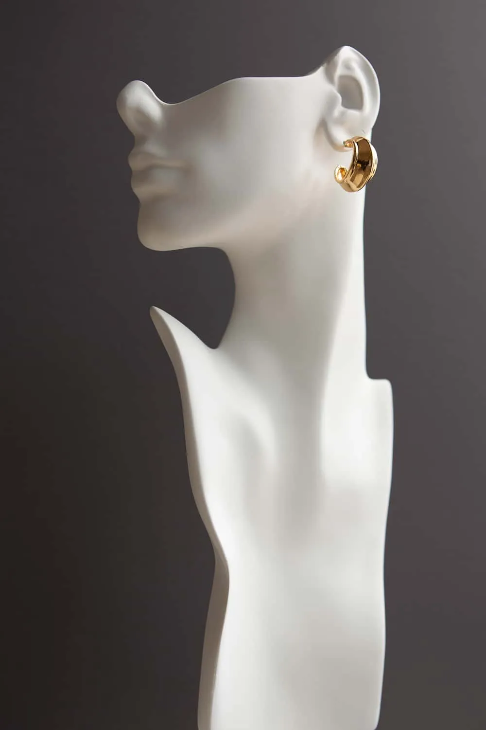 Open C Shell Gold Hoop Earrings