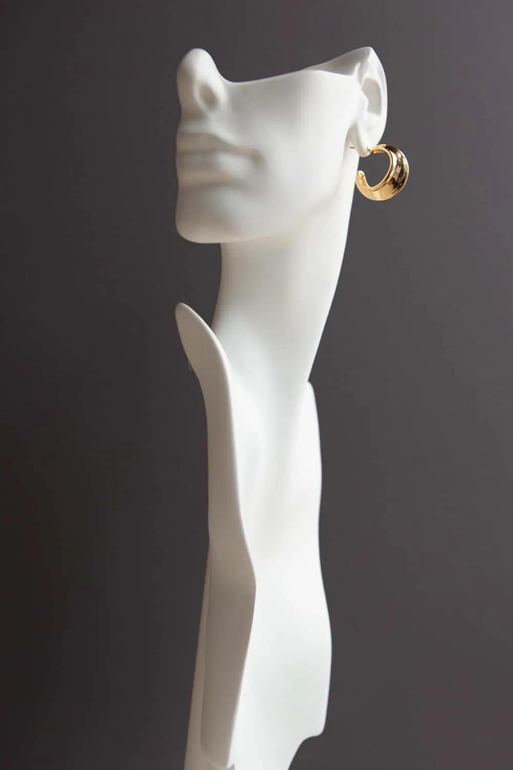 Open C Shell Gold Hoop Earrings