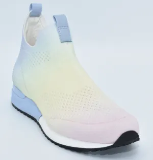 Orion pink tie dye knit slip-on sneakers