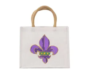 Orleans Gift Tote - White/ Purple/Green/Yellow