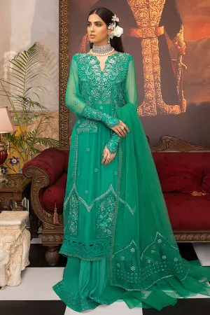 Pakistani Chiffon Dress with Net Dupatta #Y2093