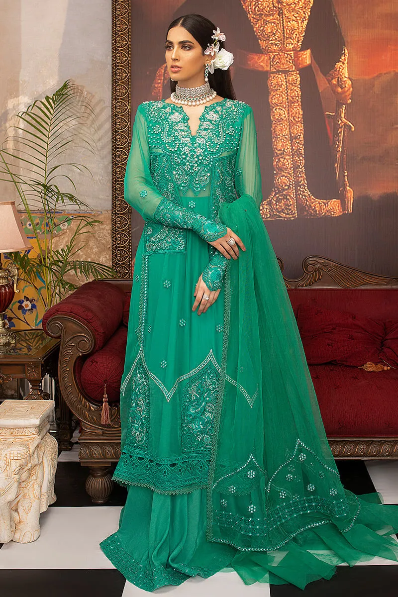 Pakistani Chiffon Dress with Net Dupatta #Y2093