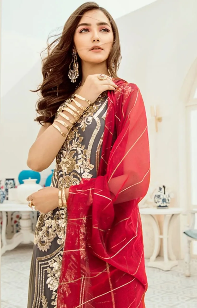 Pakistani Chiffon Dresses Online Shopping #Y2078
