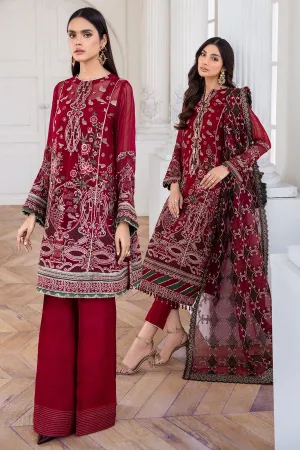 Pakistani Designer Jazmin Suit in Maroon Color #Y6168