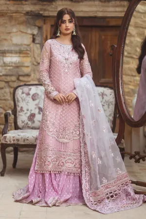 Pakistani Wedding Dress Lavender Heavily Embellished Sharara Kameez