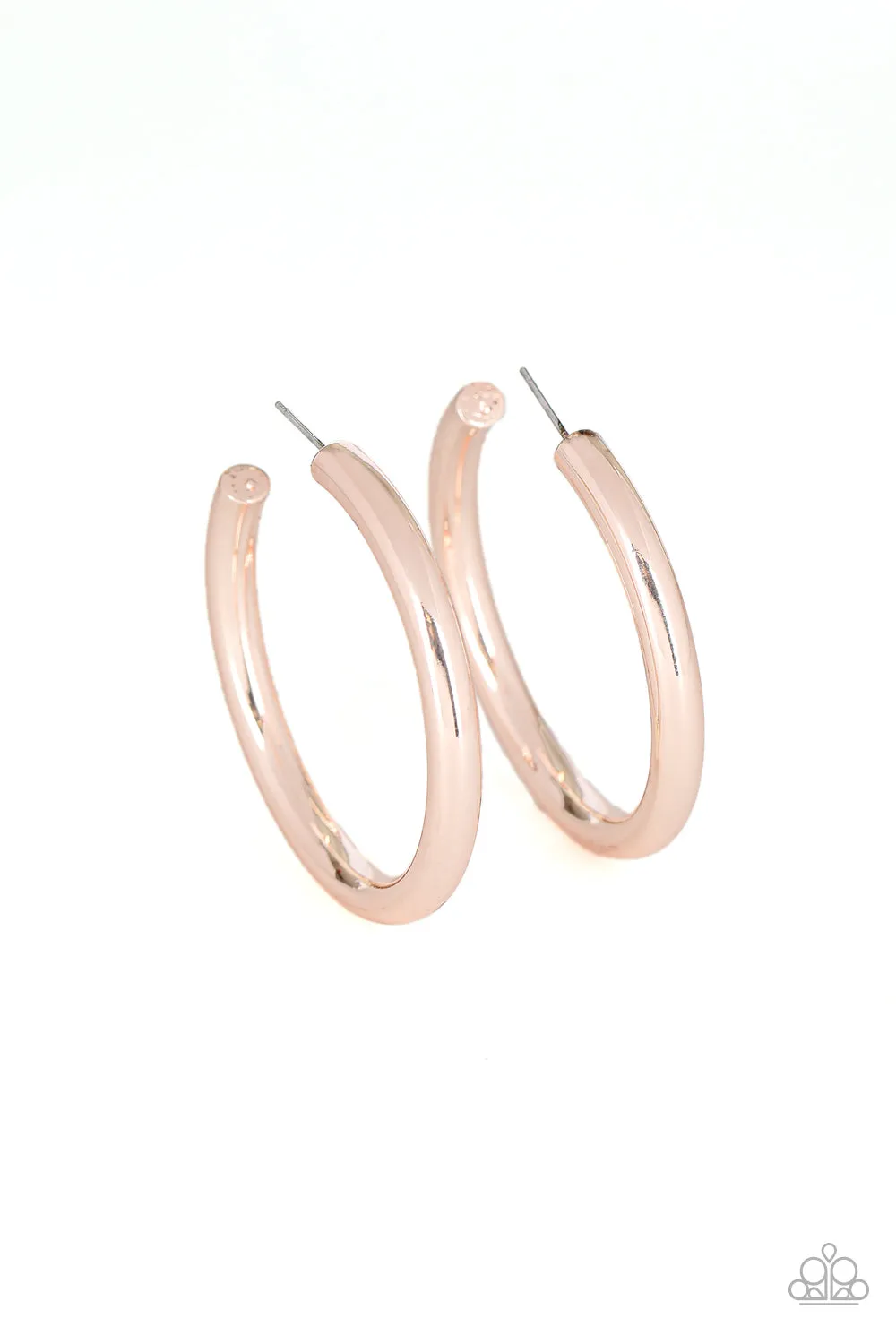 Paparazzi Hoop Hustle - Rose Gold Earrings