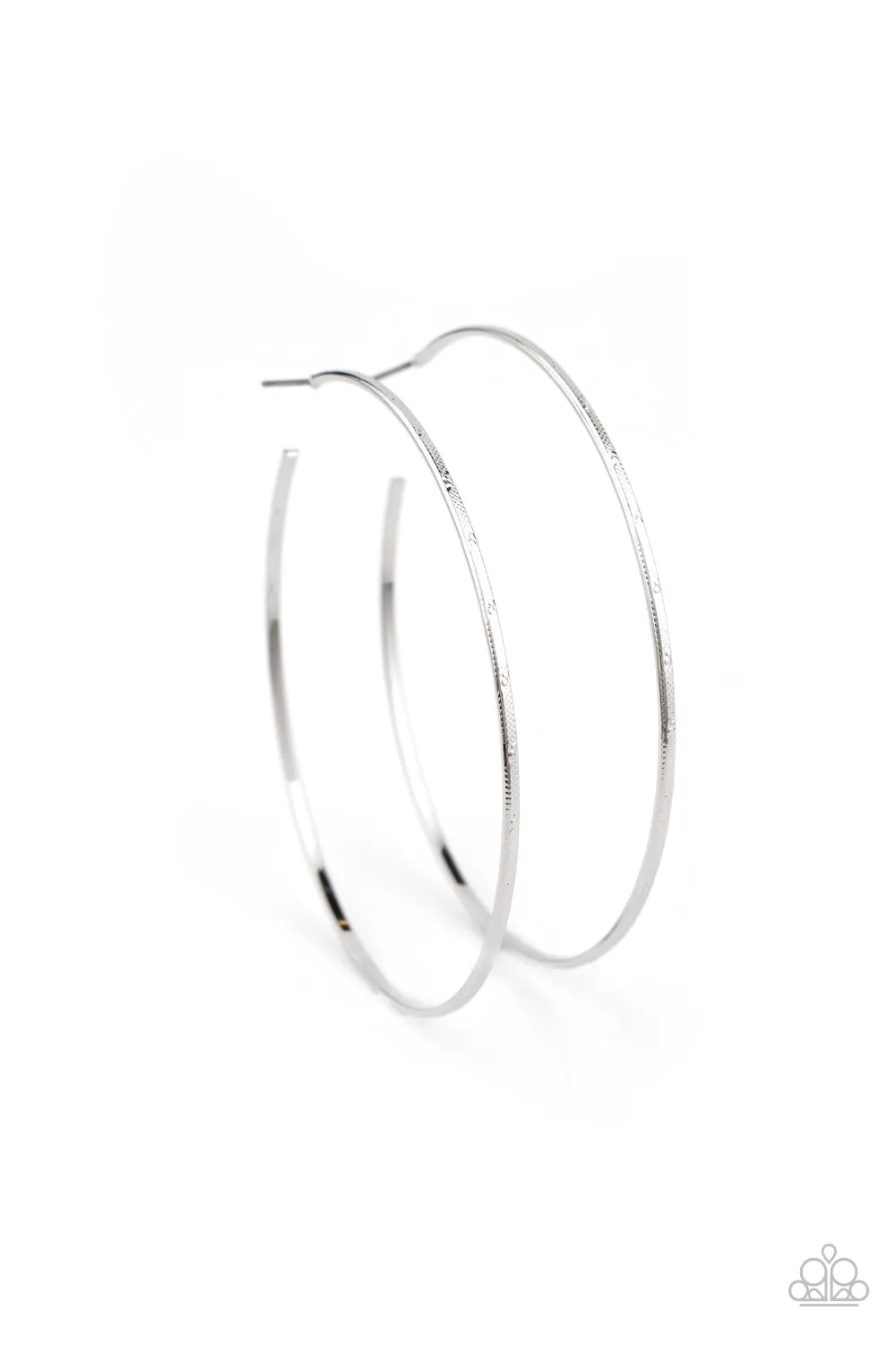 Paparazzi Very Curvaceous - Silver Hoop Earrings