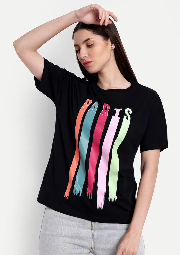 Paris Print Short Sleeve Regular T-Shirt