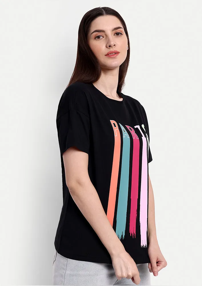 Paris Print Short Sleeve Regular T-Shirt
