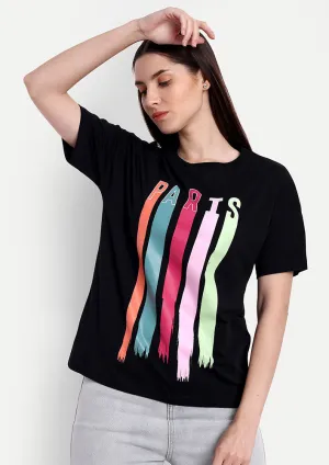 Paris Print Short Sleeve Regular T-Shirt