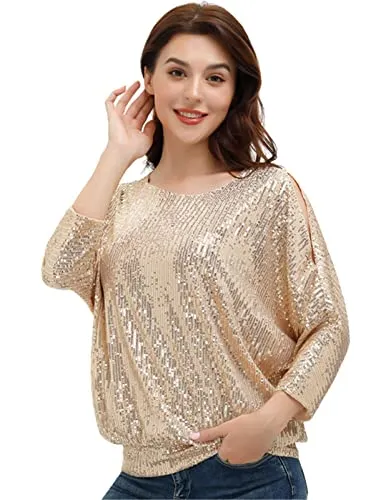 Party Cold Shoulder Top, Champagne