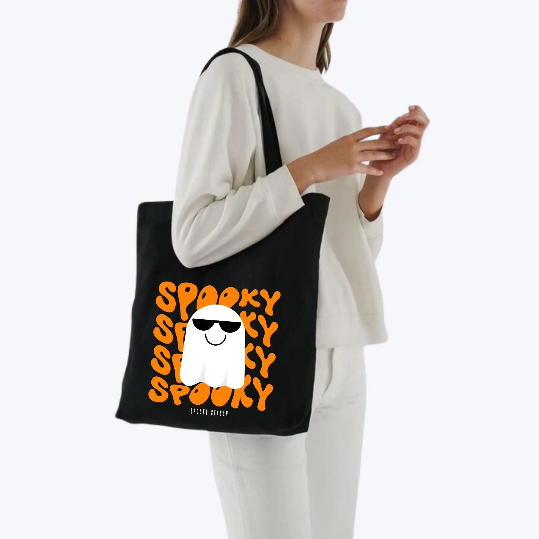 Peach Blossom Women's Cotton Printed Tote Bag With Zipper and Pouch