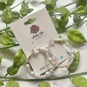 Pearl Hoop Earrings