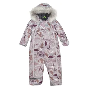Perlimpinpin One-Piece Baby Snowsuit - Leaves Print