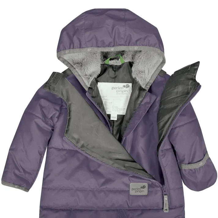 Perlimpinpin One-Piece Baby Snowsuit - Purple