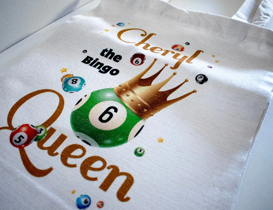 Personalised Bingo Queen Tote Bag