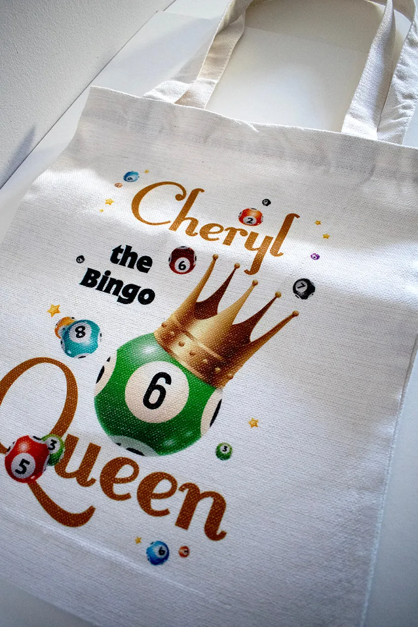 Personalised Bingo Queen Tote Bag