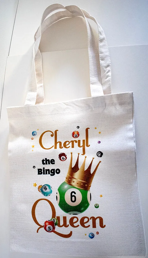 Personalised Bingo Queen Tote Bag