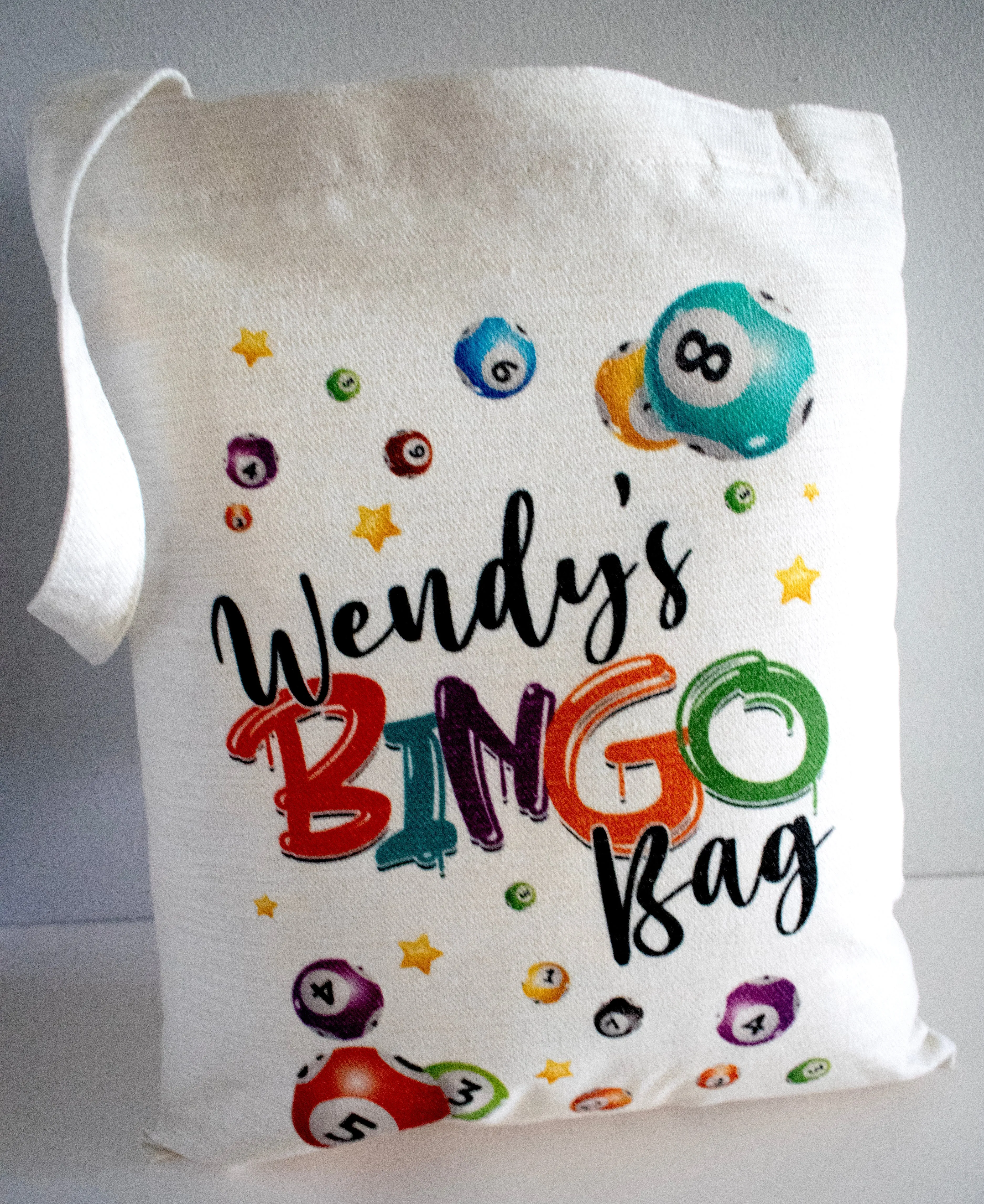 Personalised Rainbow Tote Bingo Bag