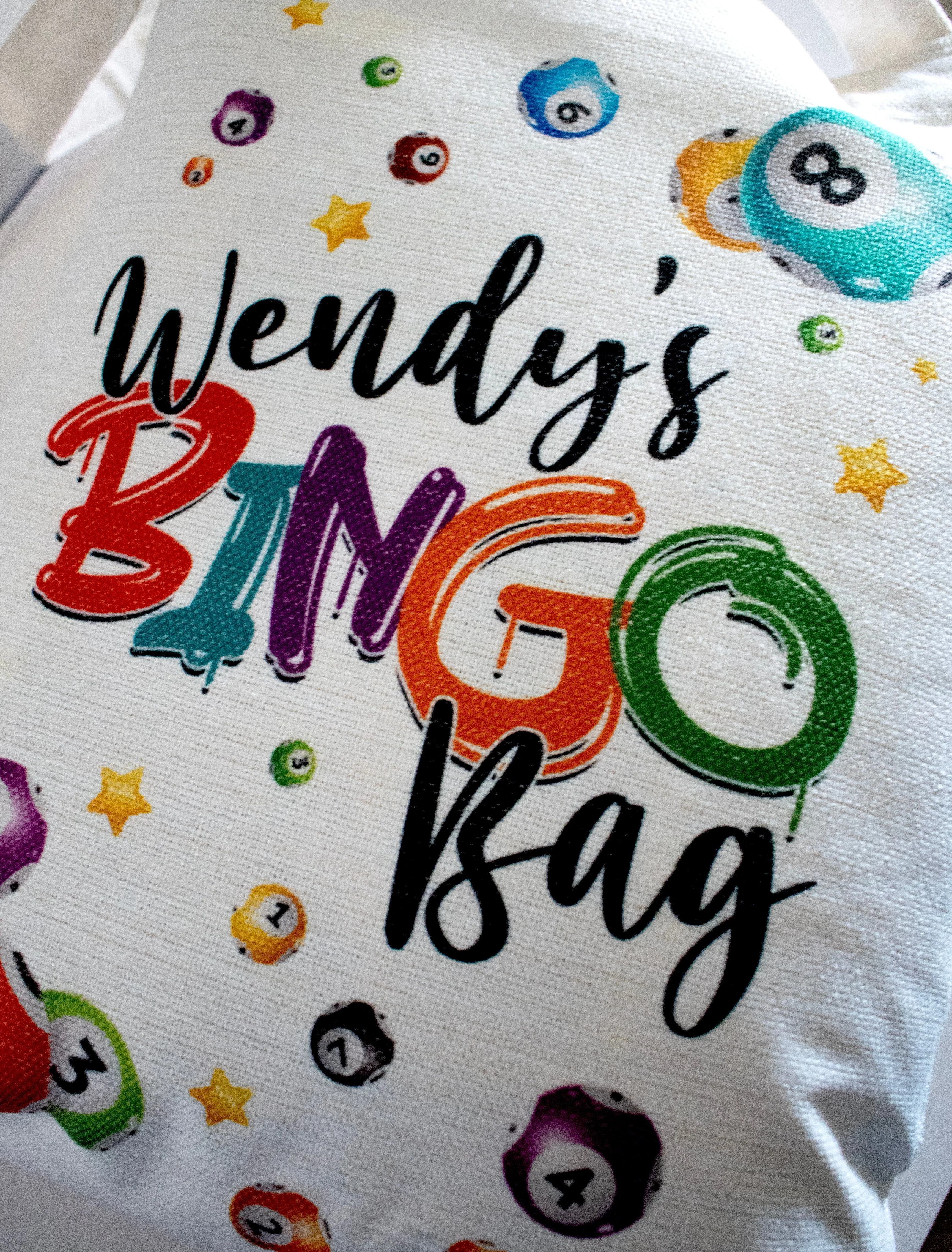 Personalised Rainbow Tote Bingo Bag