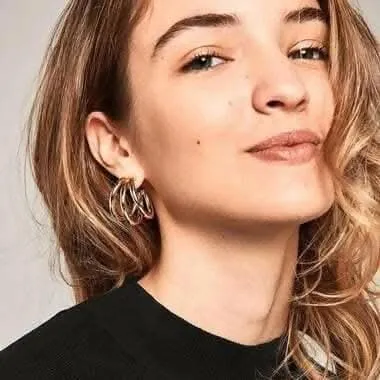 Pinapes Layered Triple Hoop Earrings Elegant Gold-Toned Hoops for Women & Girls