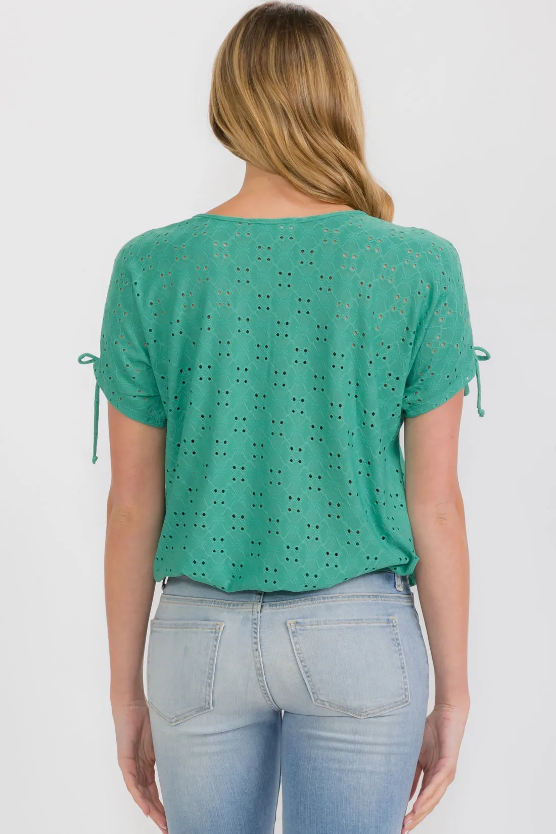 PINTUCK TIE COLD SHOULDER