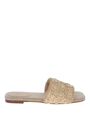 Pisa Natural Straw Flat Espadrille Sandal