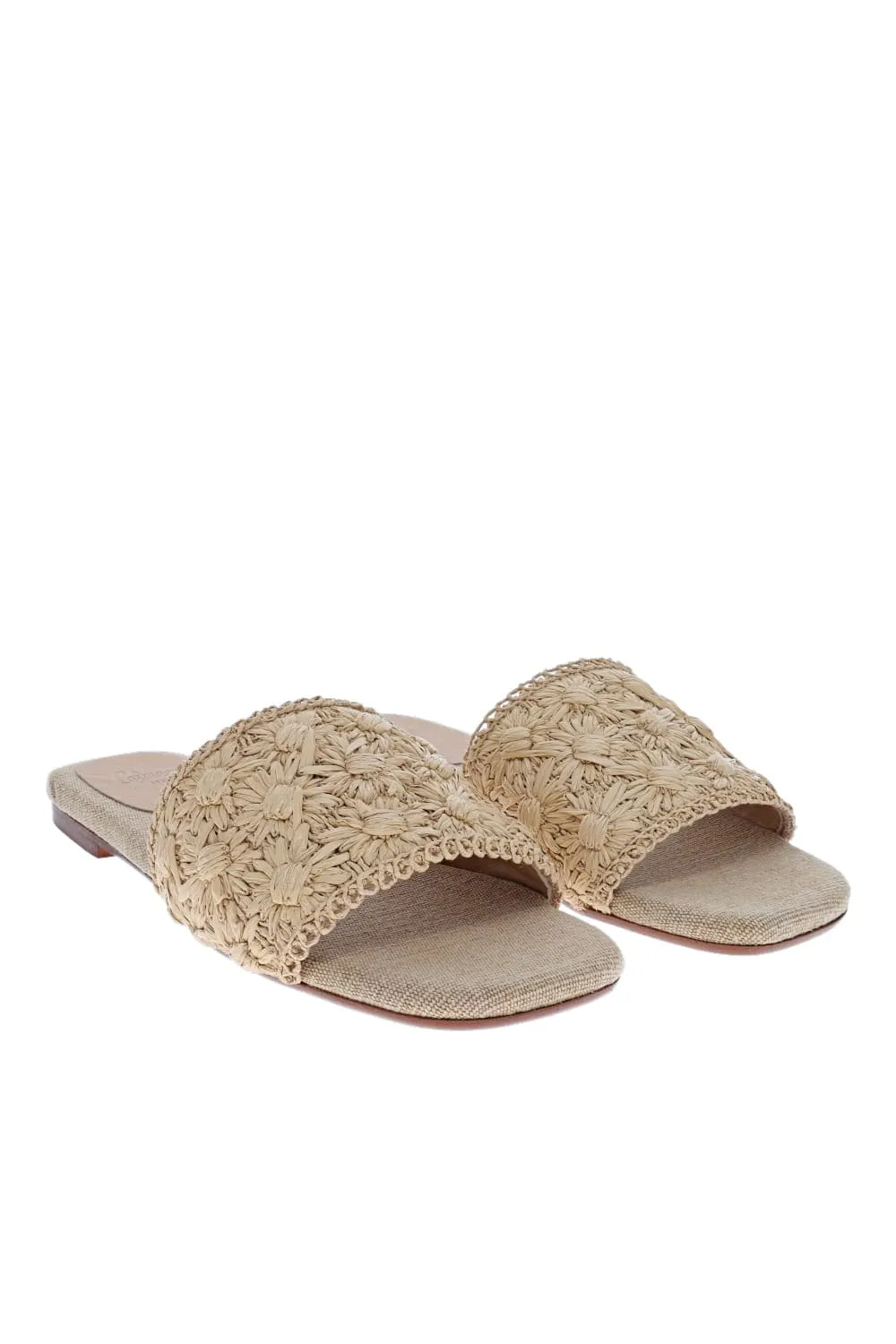 Pisa Natural Straw Flat Espadrille Sandal