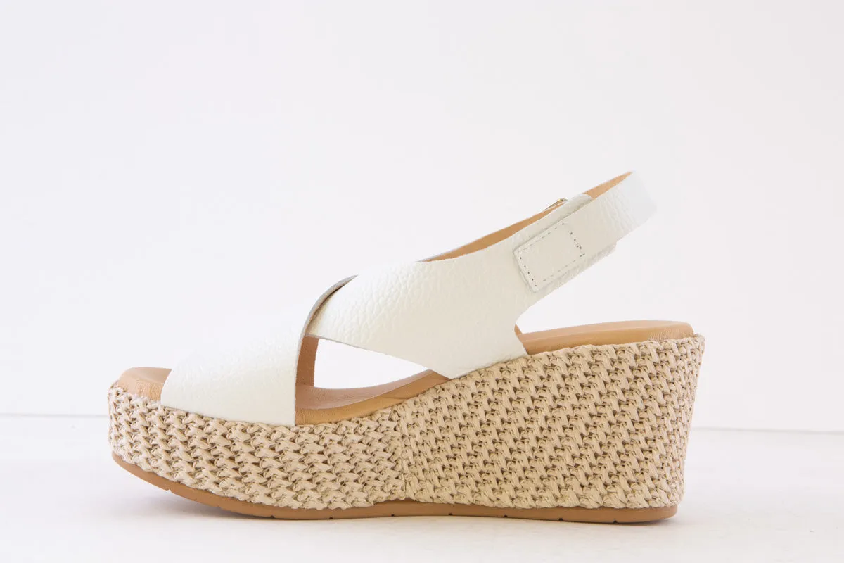 PITILLOS - 5512 WEDGE ESPADRILLE SANDAL - WHITE