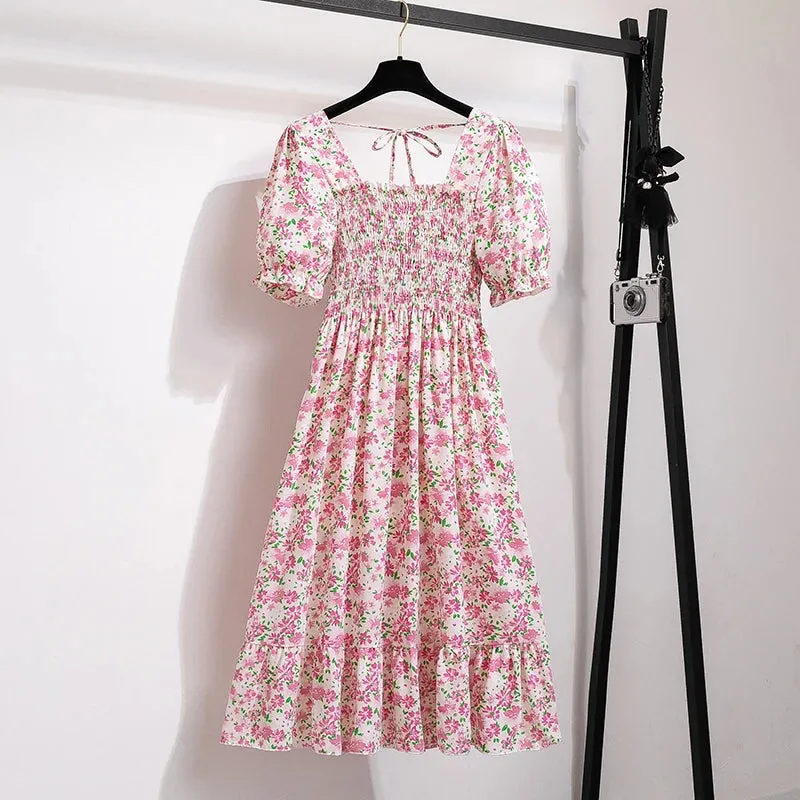 Pleated Chiffon Casual Dresses