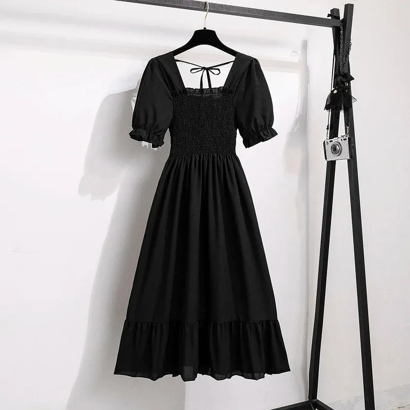 Pleated Chiffon Casual Dresses