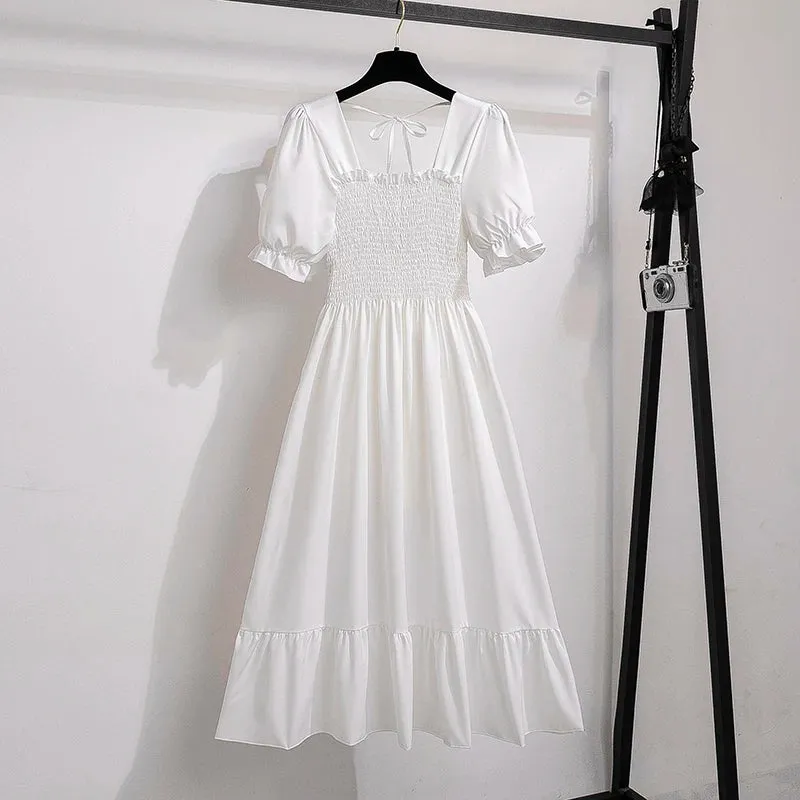 Pleated Chiffon Casual Dresses