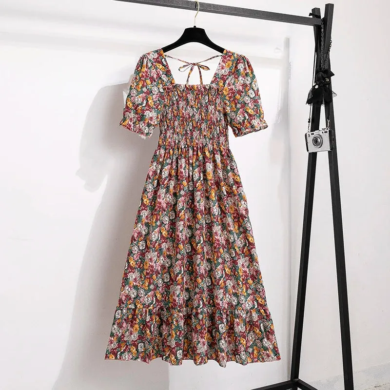 Pleated Chiffon Casual Dresses