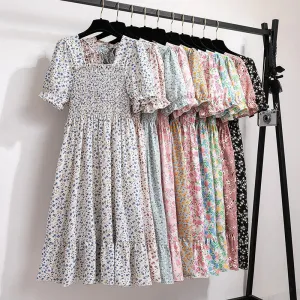Pleated Chiffon Casual Dresses