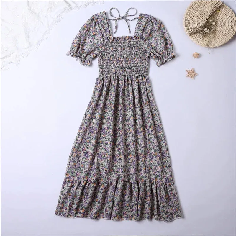 Pleated Chiffon Casual Dresses
