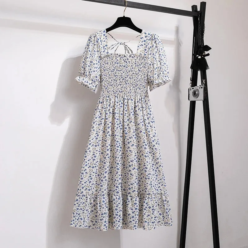 Pleated Chiffon Casual Dresses