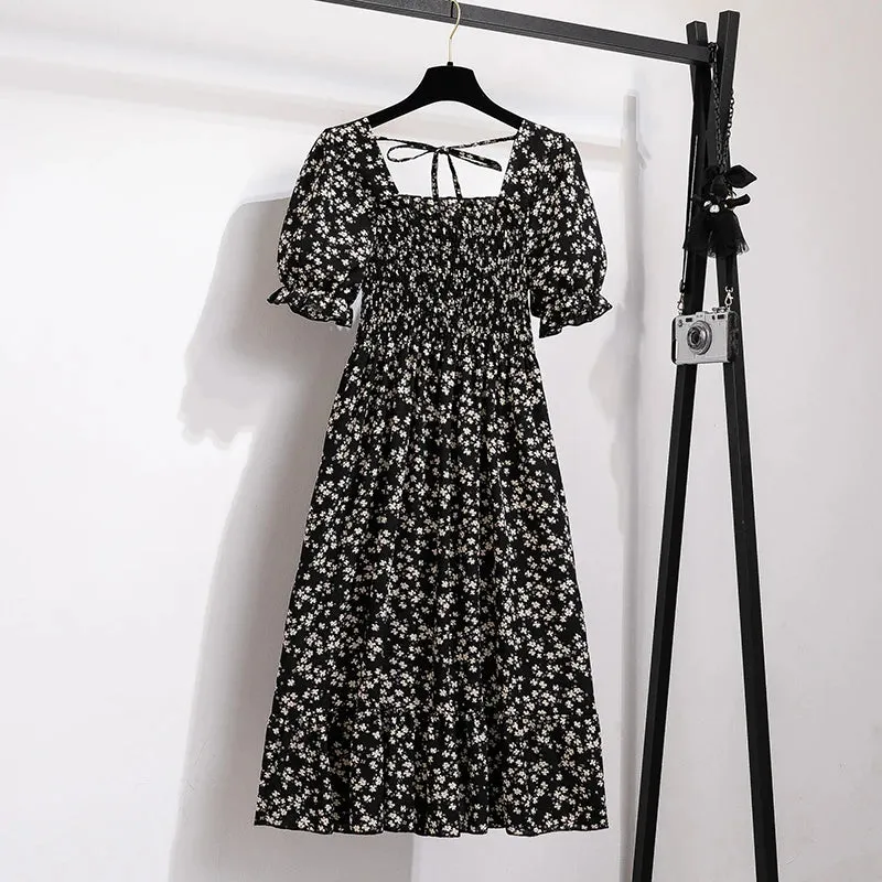Pleated Chiffon Casual Dresses
