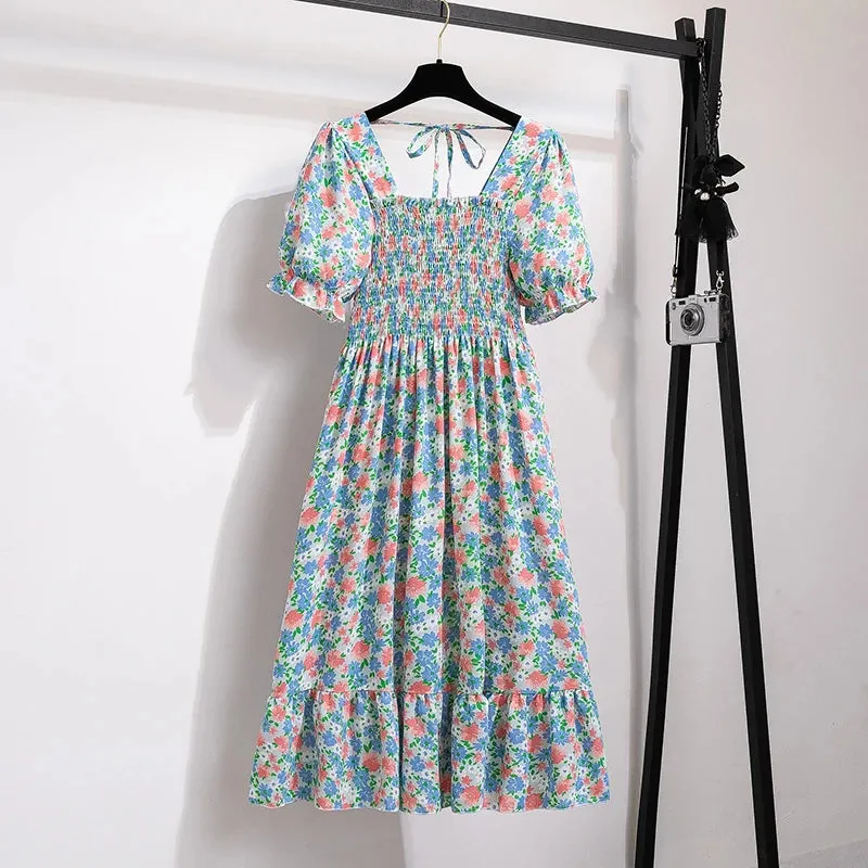 Pleated Chiffon Casual Dresses