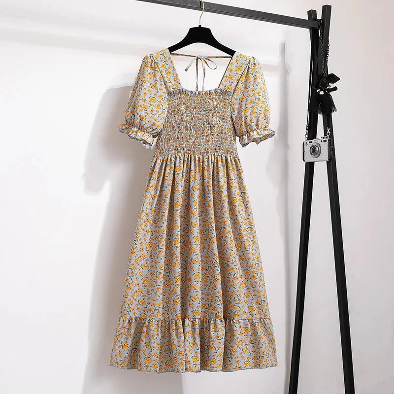 Pleated Chiffon Casual Dresses