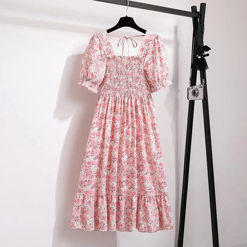 Pleated Chiffon Casual Dresses