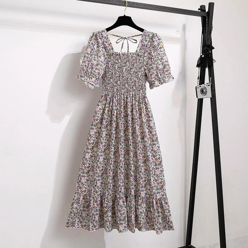 Pleated Chiffon Casual Dresses