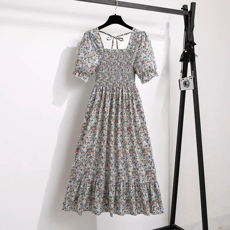 Pleated Chiffon Casual Dresses