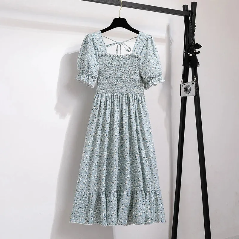 Pleated Chiffon Casual Dresses