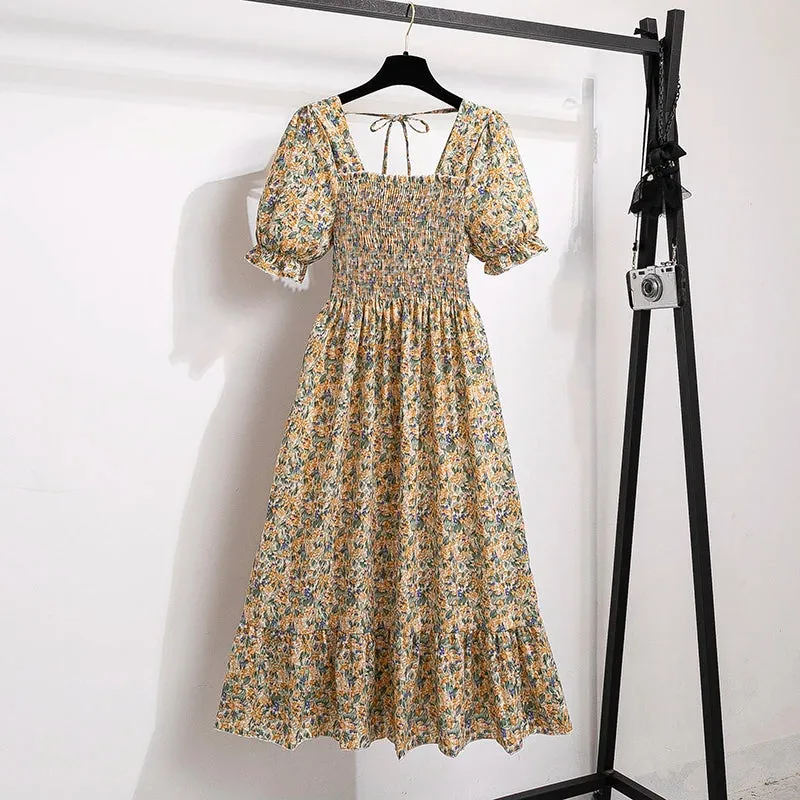 Pleated Chiffon Casual Dresses