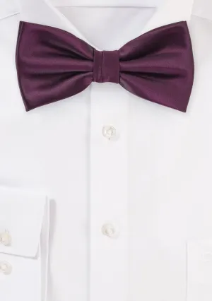 Plum Solid Bowtie