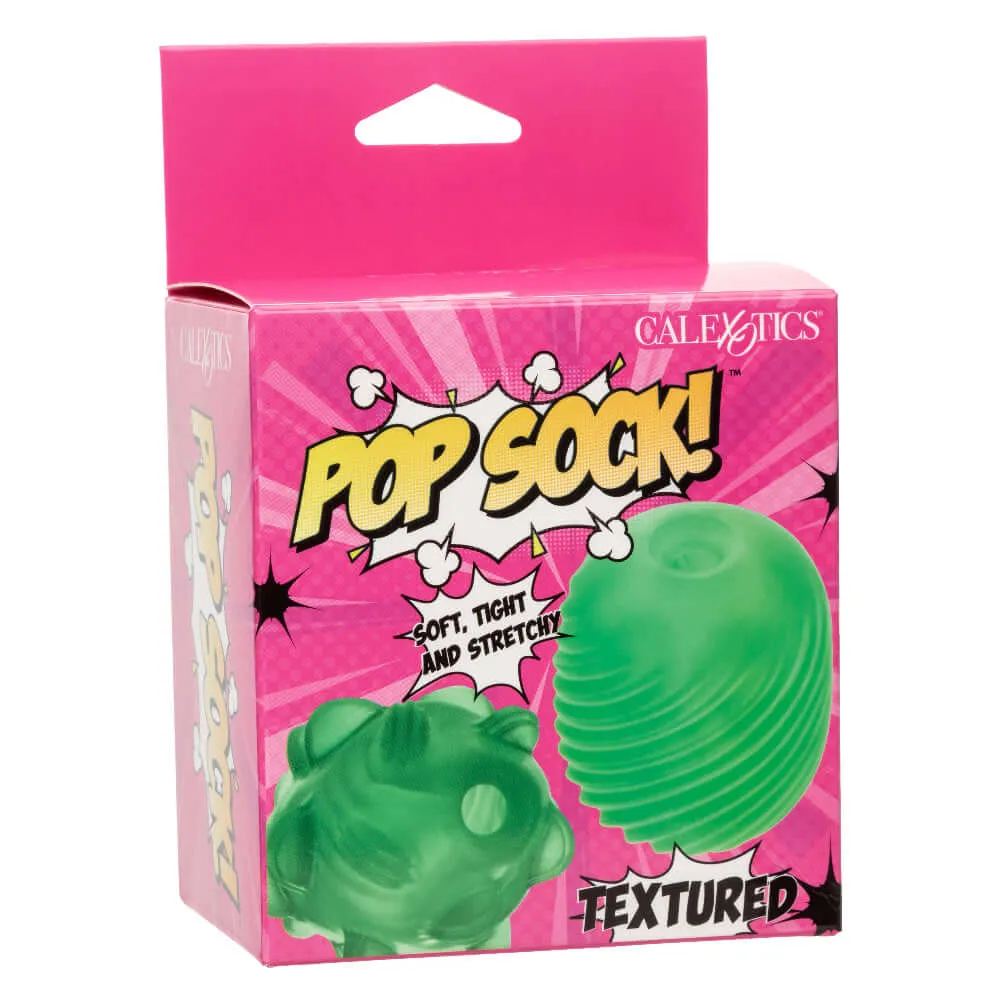 Pop Sock Textured Masturbation Sleeve - Green