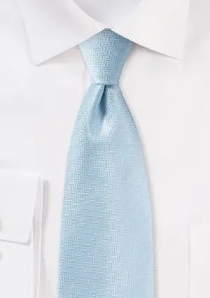 Powder Blue Herringbone Necktie