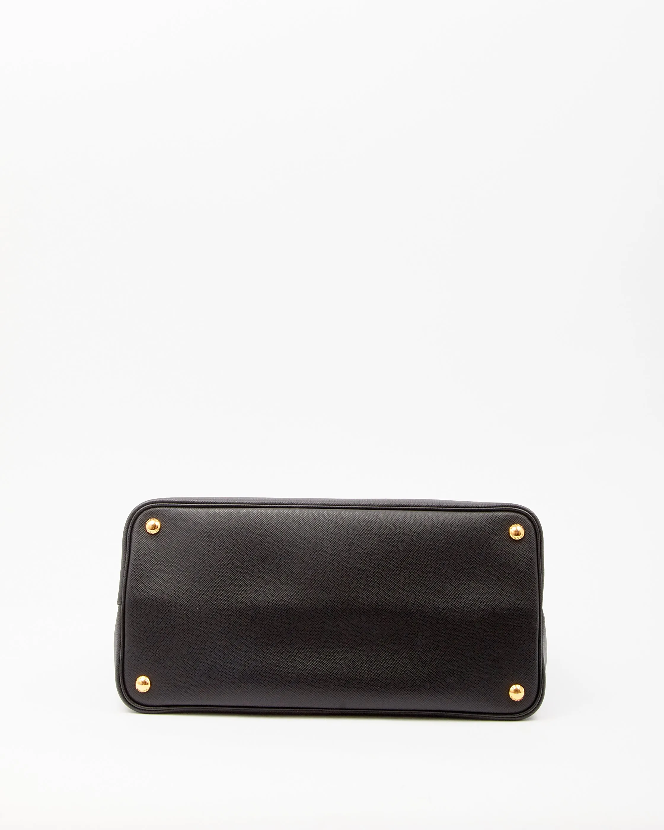Prada Black Saffiano Leather Cuir Double Large Tote Bag