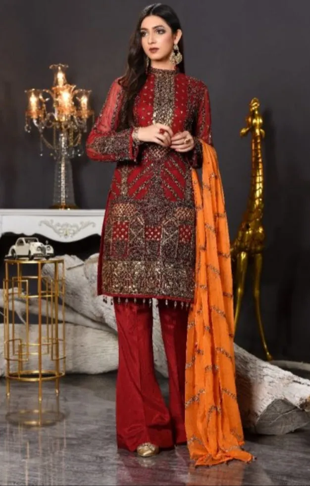 Pretty Chiffon Dresses Pakistani 2019 # P2608